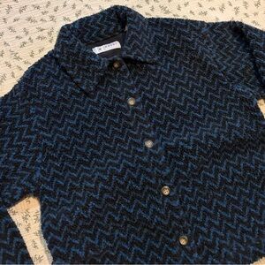 Vintage Patterned Fleece/Sherpa Shacket